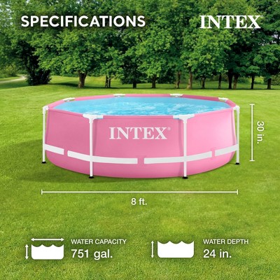 Intex Plastic Round Frame Set Pool 30'' H x 96'' W x 96'' L
