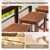 Karl Home | 28.5-Inch Solid Wood Outdoor Bar Stools Set of 2 - 4 of 4