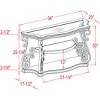 Vynxaria Elegant Sofa End Tables - Glass Top Console Table with Marble Shelf(54"Lx20"Wx30"H) - 4 of 4