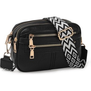 Crossbody Bags for Women, 6-Pockets Purses for Women, Vegan Leather Handbags Shoulder Bag for Travel Shopping - 1 of 4
