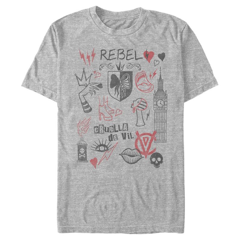 Men's Cruella Rebel Icons T-Shirt, 1 of 6