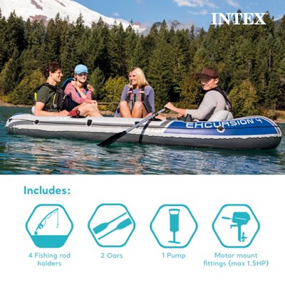 Intex Excursion Inflatable Boat - Thumbnail 4
