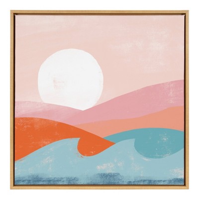 30" x 30" Sylvie Endless Summer Framed Canvas By Kate Aurelia Holloway Natural - Kate and Laurel