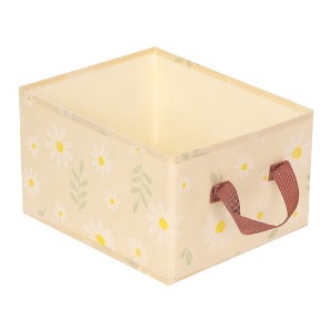 Unique Bargains Fabric Collapsible Printed Storage Bins with Handles - 1 of 4