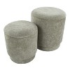 Sapphtopaz Modern Nesting Ottoman with Storage Upholstered Versatile Storage Ottoman Vanity Stool for Living Room,Bedroom - 3 of 4