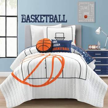 Kids' Basketball Game Reversible Oversized Quilt - Lush Décor