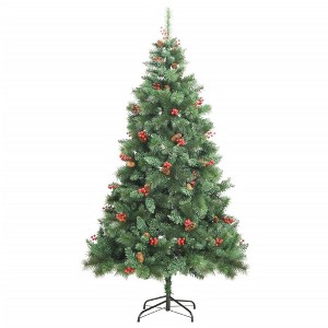 vidaXL Artificial Hinged Christmas Tree Green - 1 of 4