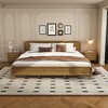 King Size Wood Platform Bed with Headboard for Bedroom - 2 of 4
