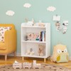 Sevobal Decorative Bookshelf Kids 3-Tier Bookcase, Children's Book Display, Bookshelf Toy Storage Cabinet Organizer, White, 20.72"*11.81"*30.7" - 4 of 4