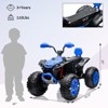 Ride on ATV car, equipped with two seats, a powerful motor, and adjustable high and low speeds, is the perfect holiday gift for boys and girls. - 2 of 4