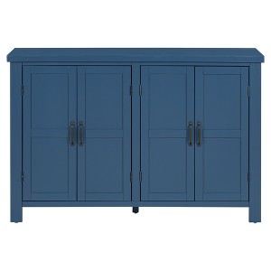 Vynxaria 4-Door Storage Sideboard: Adjustable Shelves, Retro Handles, Pinewood Legs for Living Room, Study, Entryway - 1 of 4