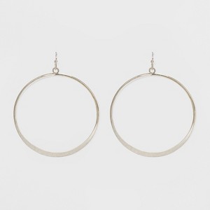 Open Drop Hoop Earrings - Universal Thread Dark Silver, Women