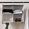 Household Essentials 4 Pocket Wide Organizer with Hangbar Silver - 2 of 4