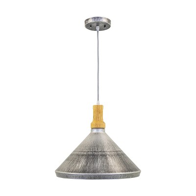 Yosemite Home Decor Gris Plateado Collection One Light Pendant, Silver Grey