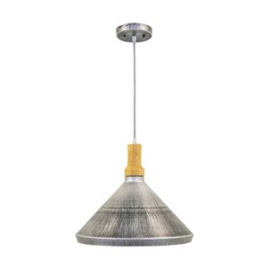 Yosemite Home Decor Gris Plateado Collection One Light Pendant, Silver Grey - 1 of 4