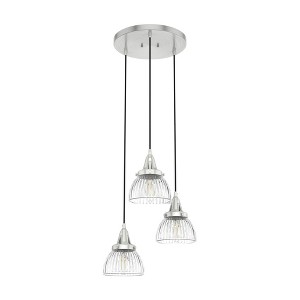 Hunter Fans 7" Cypress Grove Ceiling Light Brushed Nickel Finish - 3 Bulb Cluster Fixture for Indoor Use - 1 of 1