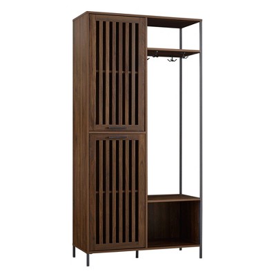 Slat Door Metal and Wood Hall Tree - Saracina Home