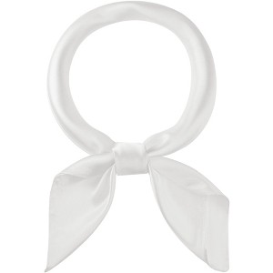INSPIRE CHIC Women's Solid Color Satin Large Square Scarf Neckerchief Bandanas 35"x35" - 1 of 4