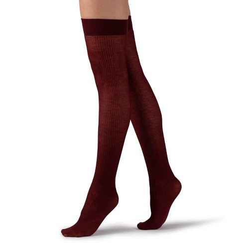 Lechery Women's Merino Wool Ribbed Over-the-knee Socks (1 Pair ...