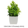 Unique Bargains Artificial Plants Bean Leaf Plant Plastic Green 2.76"x2.76"x7.09" 1 Pc - 3 of 4
