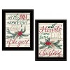 YOOCOZZ 2-Piece Christmas Trendy Decoration, "All Hearts Come Home for Christmas",  by Artisan Cindy Jacobs, Ready to Hang Framed Print, Black Frame - 2 of 4