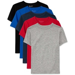 The Children's Place Boys Short Sleeve Basic Layering Tee 5-Pack - 1 of 2