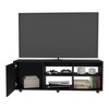 INFURNIC TV Stands and Consoles Modern Entertainment Center Media Console with Four Open Shelves and Door for Living Room, Black, 53.01"*21.01"*5.01" - 2 of 4