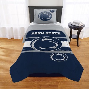 Sweet Home Collection NCAA Penn State Nittany Lions Comforter & Pillow Sham Set - 1 of 3