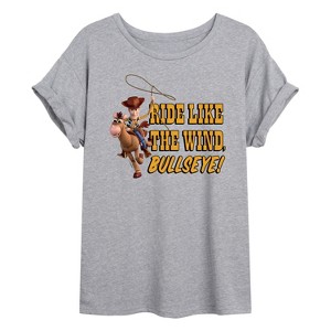 Women's - Disney - Ride Like The Wind Oversized Graphic T-Shirt - 1 of 4