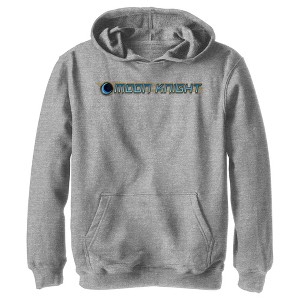 Boy's Marvel: Moon Knight Blue Horizontal Logo Pull Over Hoodie - 1 of 4