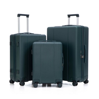 MAYEERTY 3-Piece Luggage Set (20"/24"/28") - PP Spinner Wheels, Carry-On, Matching Color, Combination Lock