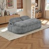 3-Seat Small Streak Corduroy Fabric Memory Foam 2-in-1 Convertible Modular Sofa Bed with No Assembly Required, Space-Saving, and Multi-Room Use - 3 of 4