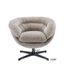 Grungis Chenille Accent Chair with Metal Base Frame,Modern Swivel Chair with Removable Cushion,Office Chair for Bedroom,Reading Room - 4 of 4