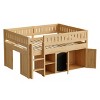 GDFStudio Senior Full Size Solid Wood Loft Bed with Storage Cabinet and Shelves - 4 of 4