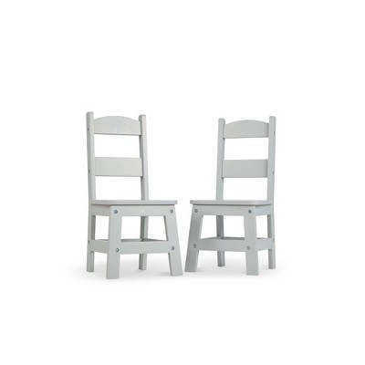 Melissa & Doug Wooden Chair Pair - Gray