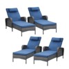 POCASSY Outdoor Chaise Lounge Chair Patio Recliner with Cushion, Adjustable Backrest Outdoor Recliner with All Weather Wicker and Olefin Cushion Cover - 4 of 4