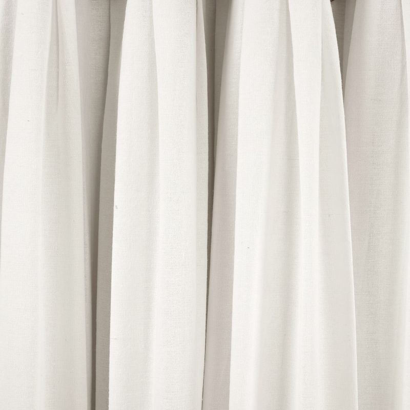 Linen Button 100% Lined Blackout Window Curtain Panel Off White Single 40X84, 4 of 7