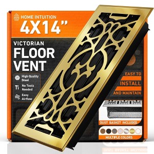 Victorian Floor Register Vent with Mesh Cover Trap - 1 of 4