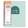Blue Sky 7"x9" Weekly/Monthly Wirebound Planner Clear Cover Mushroom Green - 3 of 4