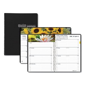 Earthscapes Recycled Weekly/Monthly Planner, Gardens of the World Photography, 10 x 7, Black Cover, 12-Month (Jan-Dec): 2025 - 1 of 4