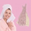 Unique Bargains Teenager Fish Shape Lightweight Strong Absorbent Hair Drying Towel 1 Pc - 2 of 4