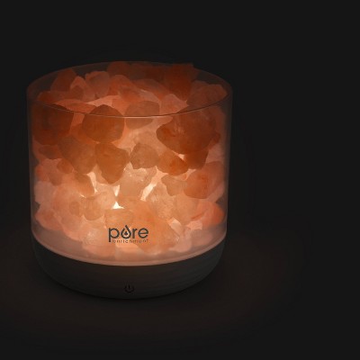 Pink Himalayan Salt Lamp with Touch Control and USB Power