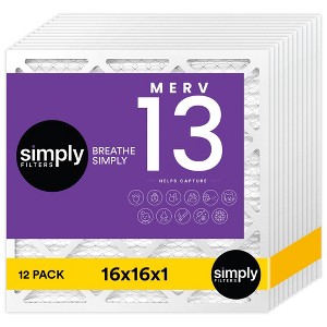 Simply Air Filter, MERV 13, 12 Pack, Furnace Air Filter for HVAC - 1 of 4
