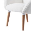 31.9'' Imitation Lamb Fabric Modern Plush Sofa Chair with Solid Beech Wood Frame - 2 of 4