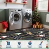Christmas Area Rug, Santa Deer Print Washable Soft Carpet with Non Slip Backing, Low Pile Stain Resistant Floor Mat for Living Room, Bedroom - 4 of 4