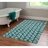 HomeStock Outdoor Washable Doral Aqua & Green 3' X 5', Machine Woven with Printed Designs, Coastal - 3 of 4