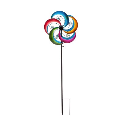 Evergreen  Wind Spinner Kinetic (topper and pole) Multicolor with Gems