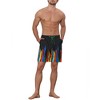 Lars Amadeus Men's Summer Lightweight Elastic Waist Colorful Printed Board Shorts - 2 of 4