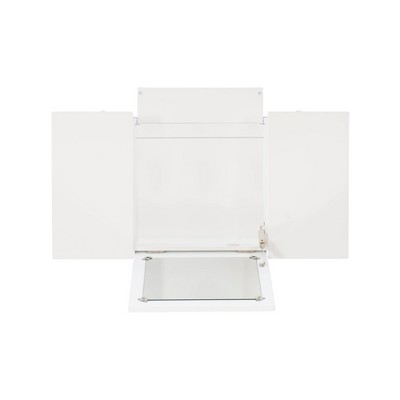 White Vanity Desk with Butterfly Print Bench