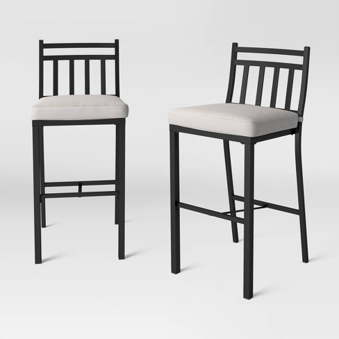 Fairmont 2pk Bar Height Patio Chairs - Black - Threshold™ - image 1 of 4
